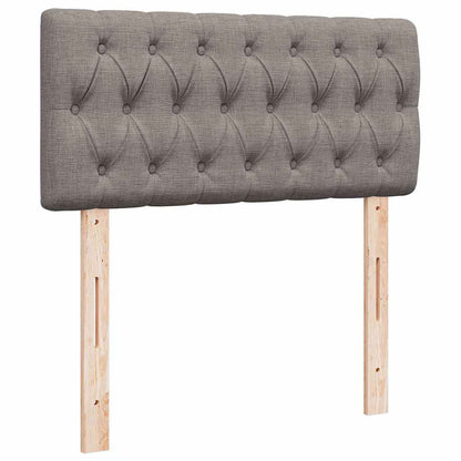 vidaXL Lit ottoman avec matelas et LED Taupe 90x200 cm Tissu