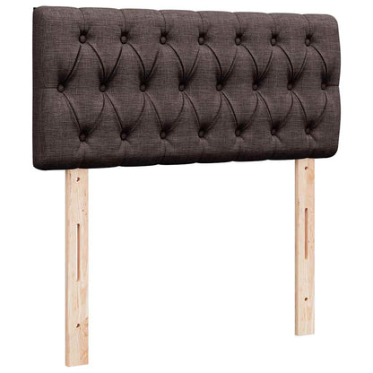 vidaXL Lit ottoman avec matelas et LED Marron foncé 100x200 cm Tissu