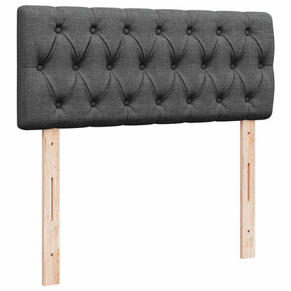 Ottomane Bett mit Matratze & LEDs Dunkelgrau 120x190 cm Stoff