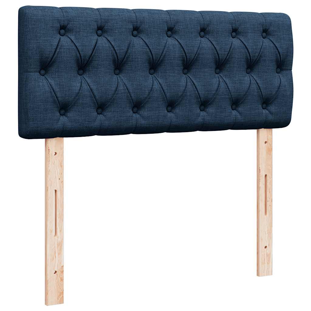 vidaXL Ottomane Bett mit Matratze & LEDs Blau 120x190 cm Stoff