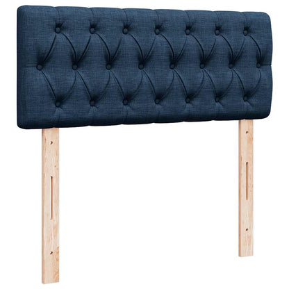 vidaXL Ottomane Bett mit Matratze & LEDs Blau 120x190 cm Stoff