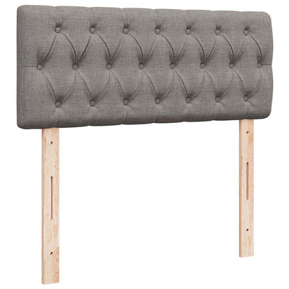 vidaXL Ottoman-Bett mit Matratze & LEDs Taupe 120x200 cm Stoff
