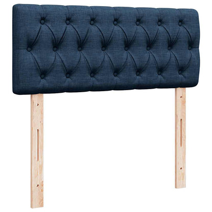 vidaXL Lit Ottoman avec Matelas et LED Bleu 120x200 cm Tissu