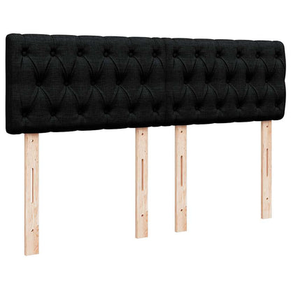 vidaXL Ottomane Bett mit Matratze & LEDs Schwarz 140x200 cm Stoff