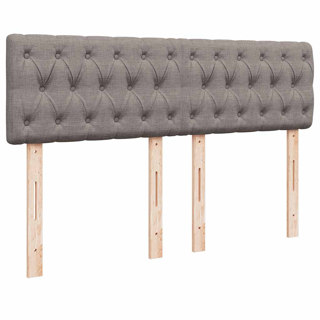 vidaXL Ottomane Bett mit Matratze & LEDs Taupe 140x200 cm Stoff