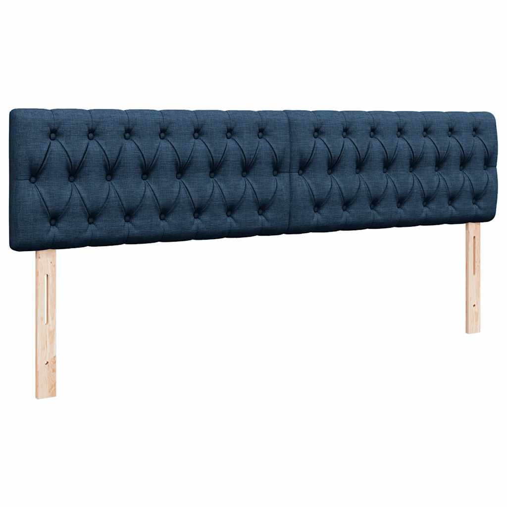 Ottoman-Bett mit Matratze & LEDs Blau 160x200 cm Stoff