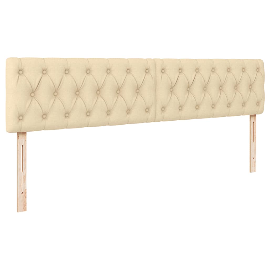 vidaXL Ottomane Bett mit Matratze & LEDs Creme 180x200 cm Stoff
