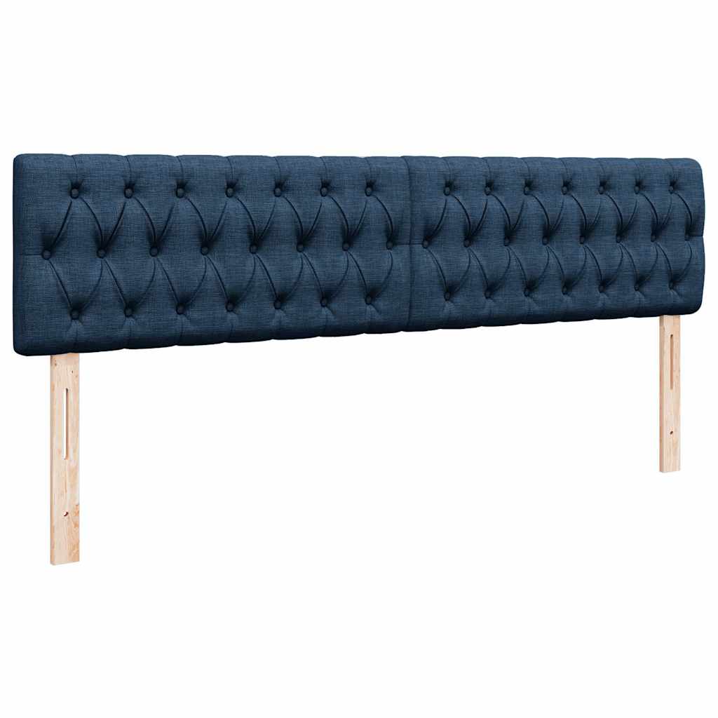 vidaXL Ottomane Bett mit Matratze & LEDs Blau 180x200 cm Stoff