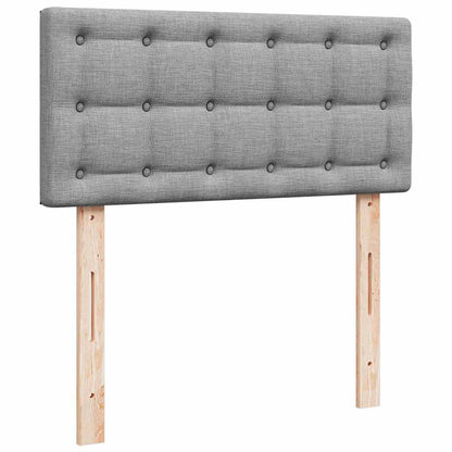 vidaXL Lit ottoman avec matelas et LED Gris clair 90x200 cm Tissu