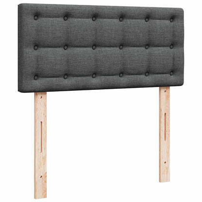 vidaXL Ottoman-Bett mit Matratze & LEDs Dunkelgrau 100x200 cm Stoff
