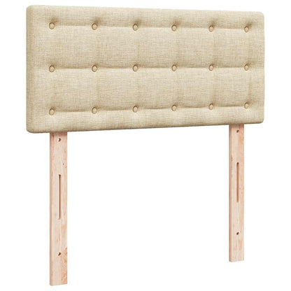 vidaXL Lit ottoman avec matelas et LED Crème 100x200 cm Tissu