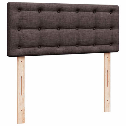 vidaXL Ottoman-Bett mit Matratze & LEDs Dunkelbraun 120x190 cm Stoff