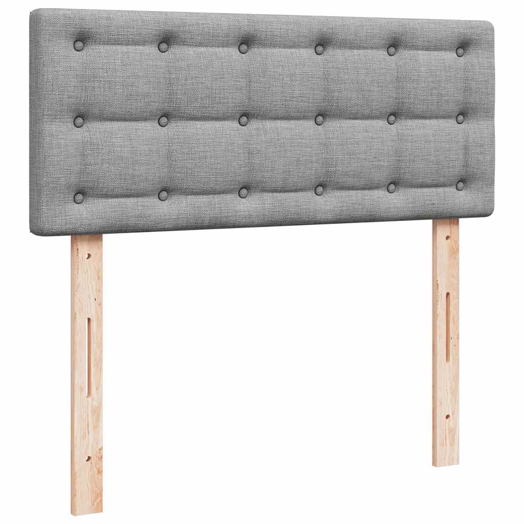 vidaXL Lit ottoman avec matelas et LED gris clair 120x200 cm Tissu