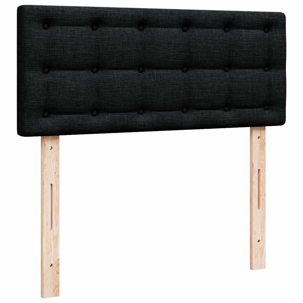 vidaXL Lit ottoman avec matelas et LED Noir 120x200 cm Tissu