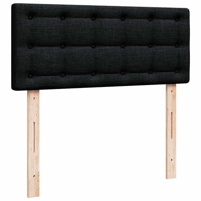 vidaXL Lit ottoman avec matelas et LED Noir 120x200 cm Tissu