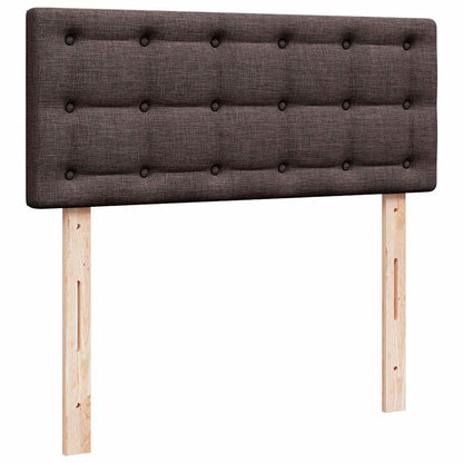 vidaXL Ottoman-Bett mit Matratze & LEDs Dunkelbraun 120x200 cm Stoff