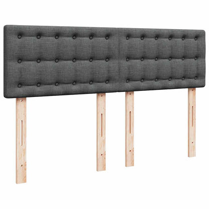 vidaXL Lit ottoman avec matelas et LED gris foncé 140x200 cm Tissu