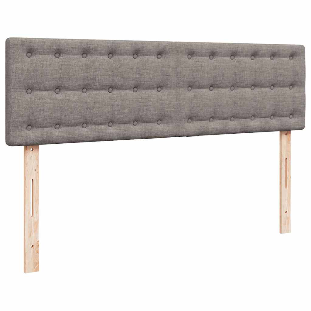 vidaXL Ottomane Bett mit Matratze & LEDs Taupe 140x200 cm Stoff