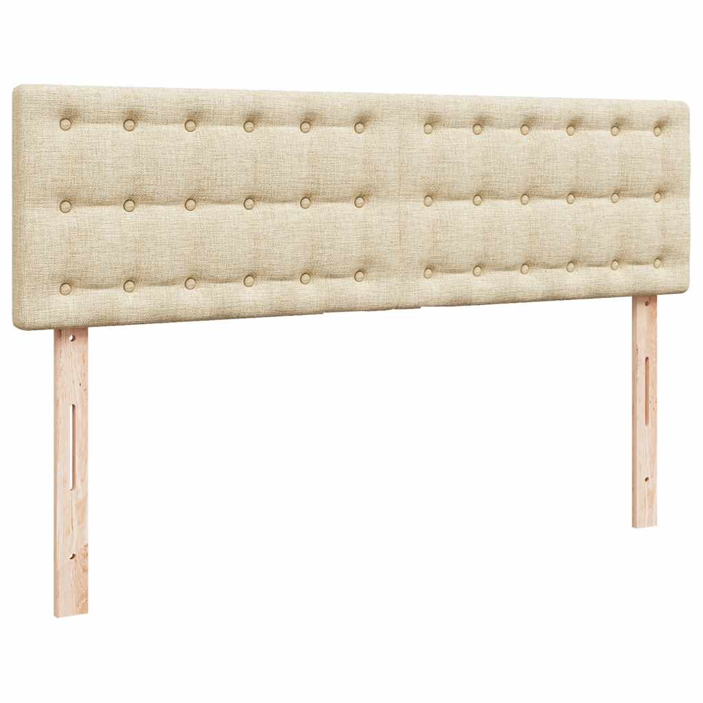 vidaXL Lit ottoman avec matelas et LED Crème 140x200 cm Tissu