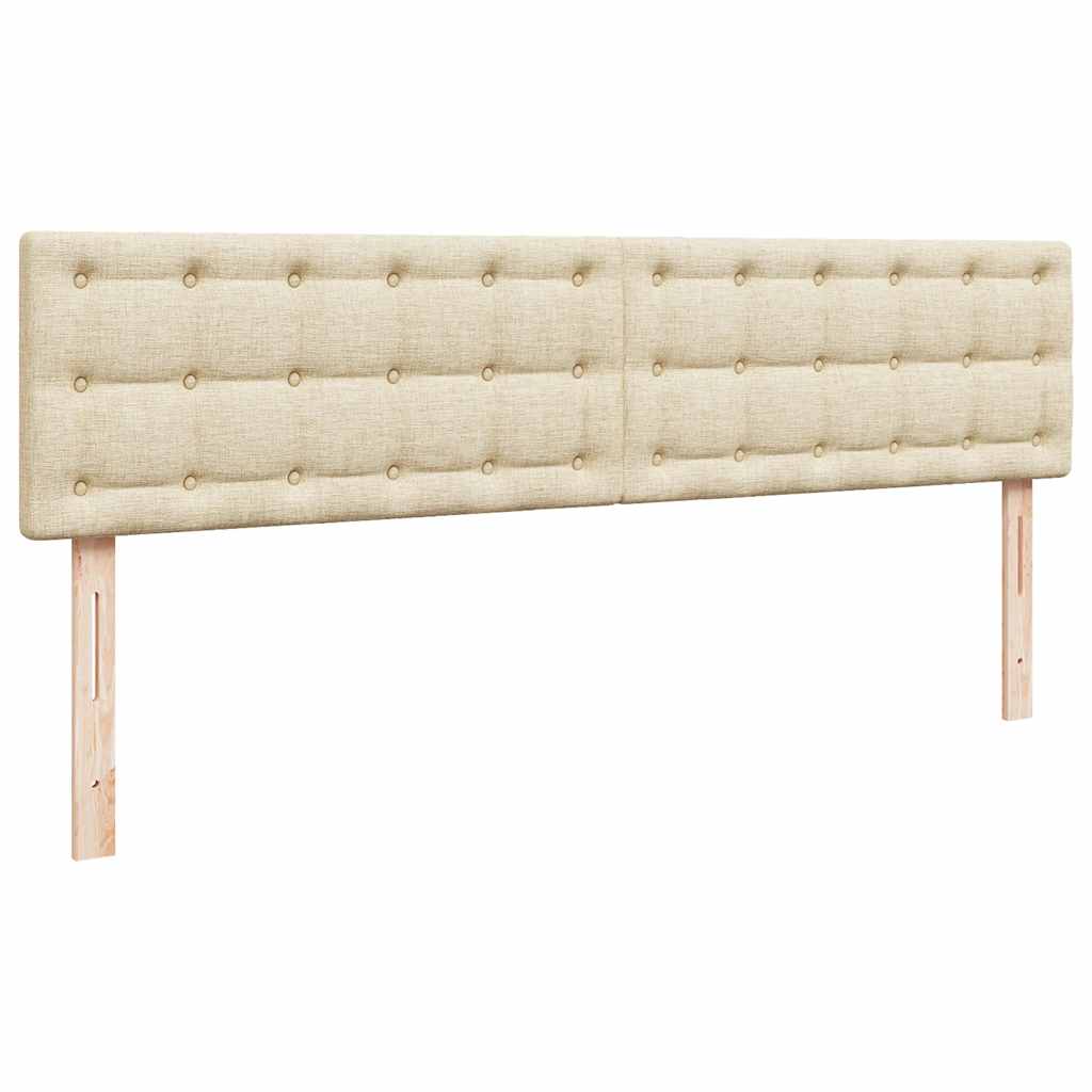 vidaXL Ottomane Bett mit Matratze & LEDs Creme 180x200 cm Stoff