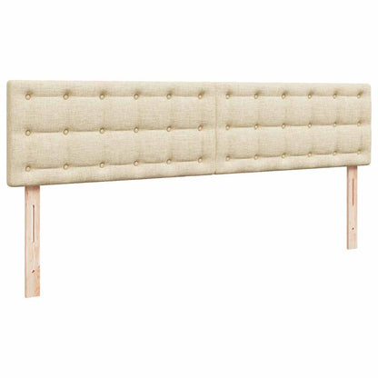 vidaXL Ottomane Bett mit Matratze & LEDs Creme 180x200 cm Stoff