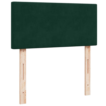 vidaXL Ottomane Bett mit Matratze & LEDs Dunkelgrün 80x200 cm Samt