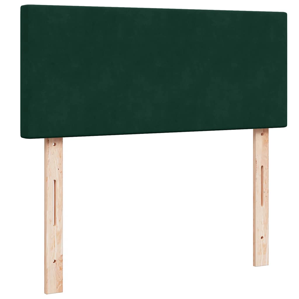 vidaXL Ottomane Bett mit Matratze & LEDs Dunkelgrün 120x190 cm Samt