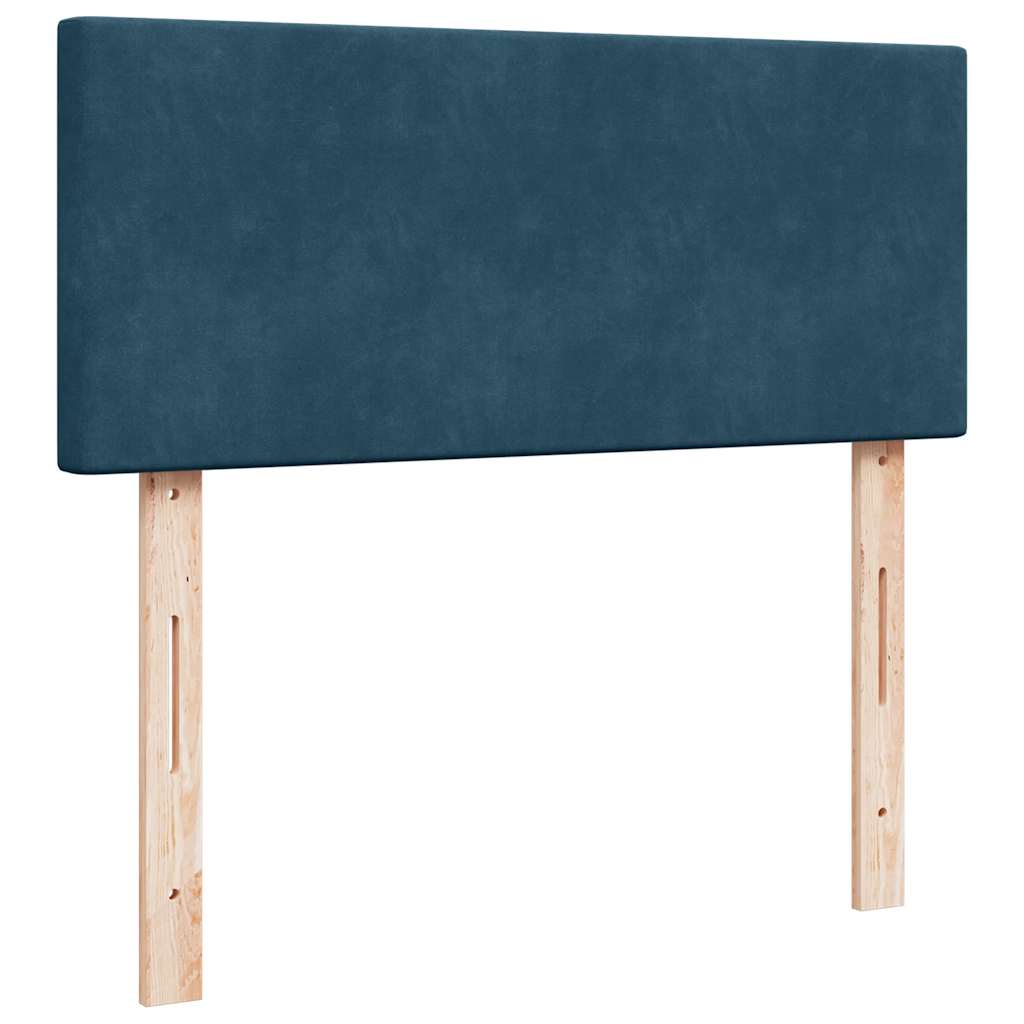 vidaXL Ottomane Bett mit Matratze & LEDs Dunkelblau 120x190 cm Samt