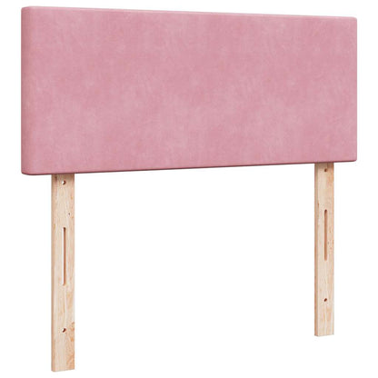 vidaXL Ottomane Bett mit Matratze & LEDs Rosa 120x190 cm Samt