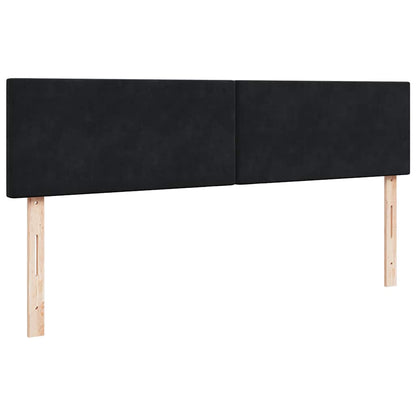 vidaXL Ottoman-Bett mit Matratze & LEDs Schwarz 160x200 cm Samt