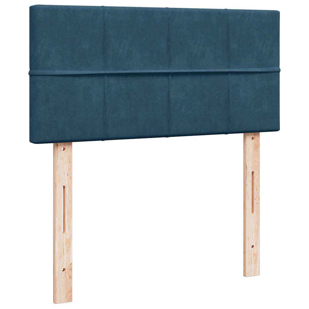 vidaXL Ottomane Bett mit Matratze & LEDs Dunkelblau 80x200 cm Samt
