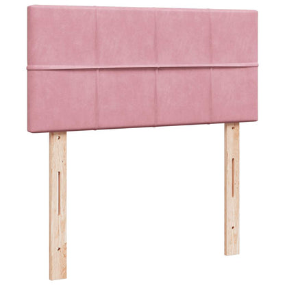 vidaXL Ottomane Bett mit Matratze & LEDs Rosa 80x200 cm Samt