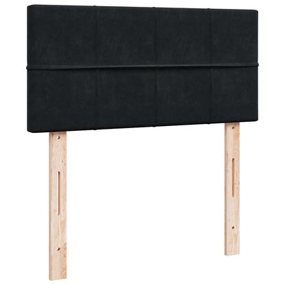 vidaXL Ottoman-Bett mit Matratze & LEDs Schwarz 90x190 cm Samt