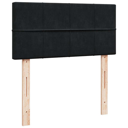 vidaXL Lit ottoman avec matelas et LED Noir 100x200 cm Velours