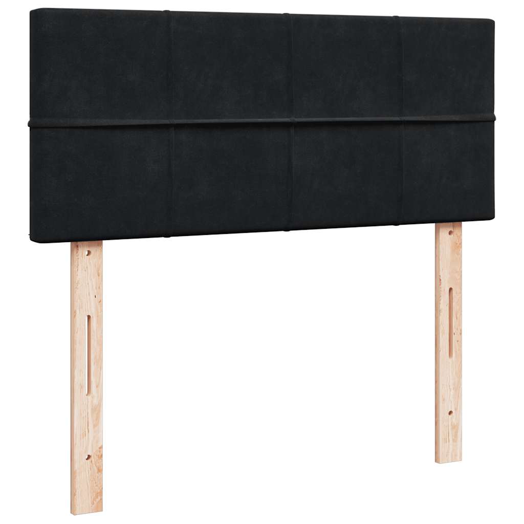 vidaXL Ottomane Bett mit Matratze & LEDs Schwarz 120x190 cm Samt