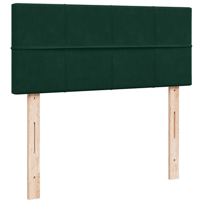 vidaXL Ottomane Bett mit Matratze & LEDs Dunkelgrün 120x190 cm Samt