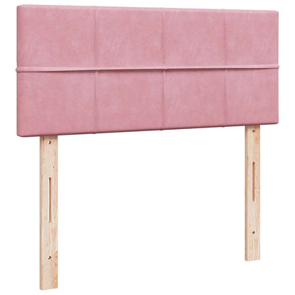 vidaXL Ottomane Bett mit Matratze & LEDs Rosa 120x190 cm Samt