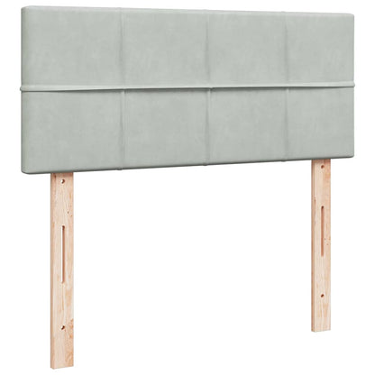 vidaXL Lit ottoman avec matelas et LED gris clair 120x200 cm Velours