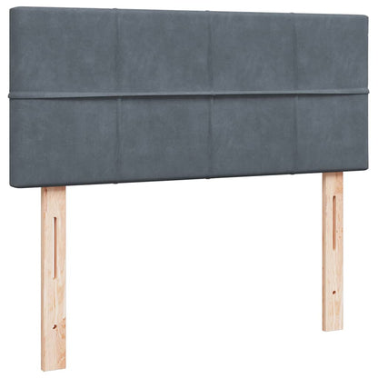 vidaXL Ottoman-Bett mit Matratze & LEDs Dunkelgrau 120x200 cm Samt
