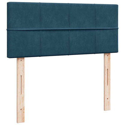 vidaXL Ottoman-Bett mit Matratze & LEDs Dunkelblau 120x200 cm Samt