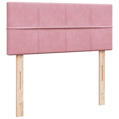vidaXL Lit Ottoman avec matelas et LED Rose 120x200 cm Velours