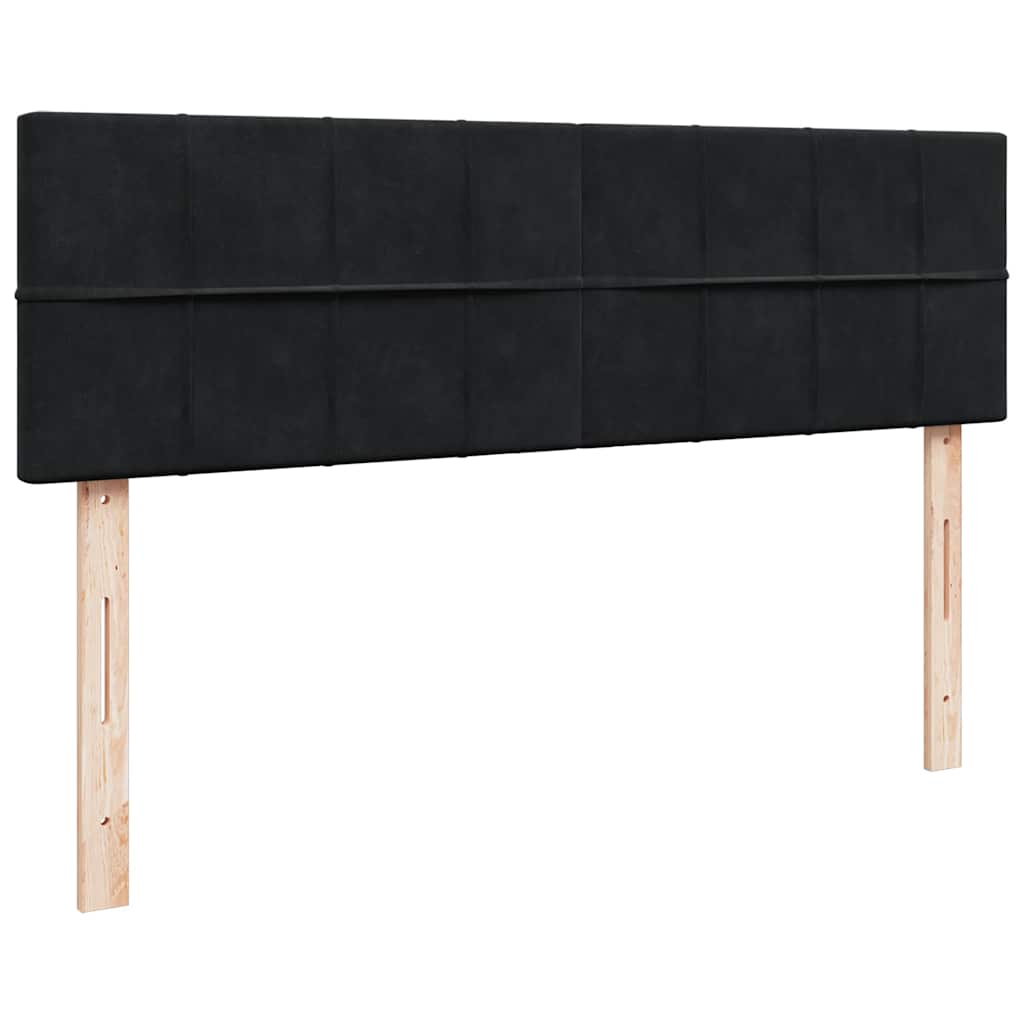 vidaXL Lit ottoman avec matelas et LED, noir, 140x190 cm, velours