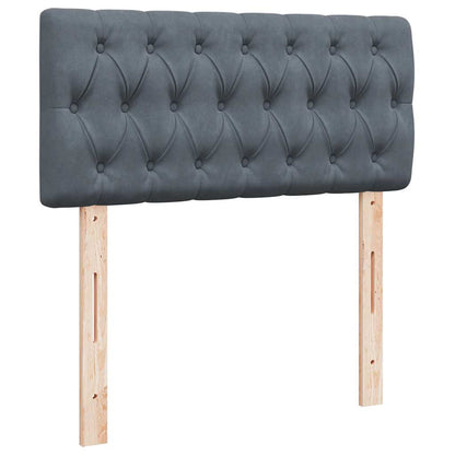 vidaXL Ottoman-Bett mit Matratze & LEDs Dunkelgrau 80x200 cm Samt