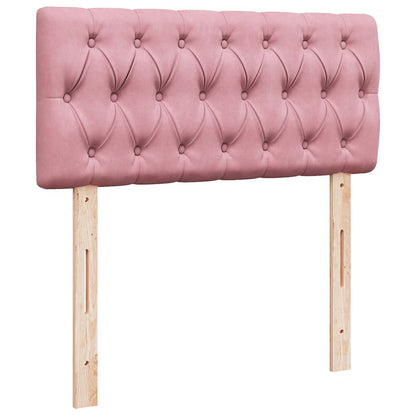 vidaXL Ottoman-Bett mit Matratze & LEDs Rosa 100x200 cm Samt