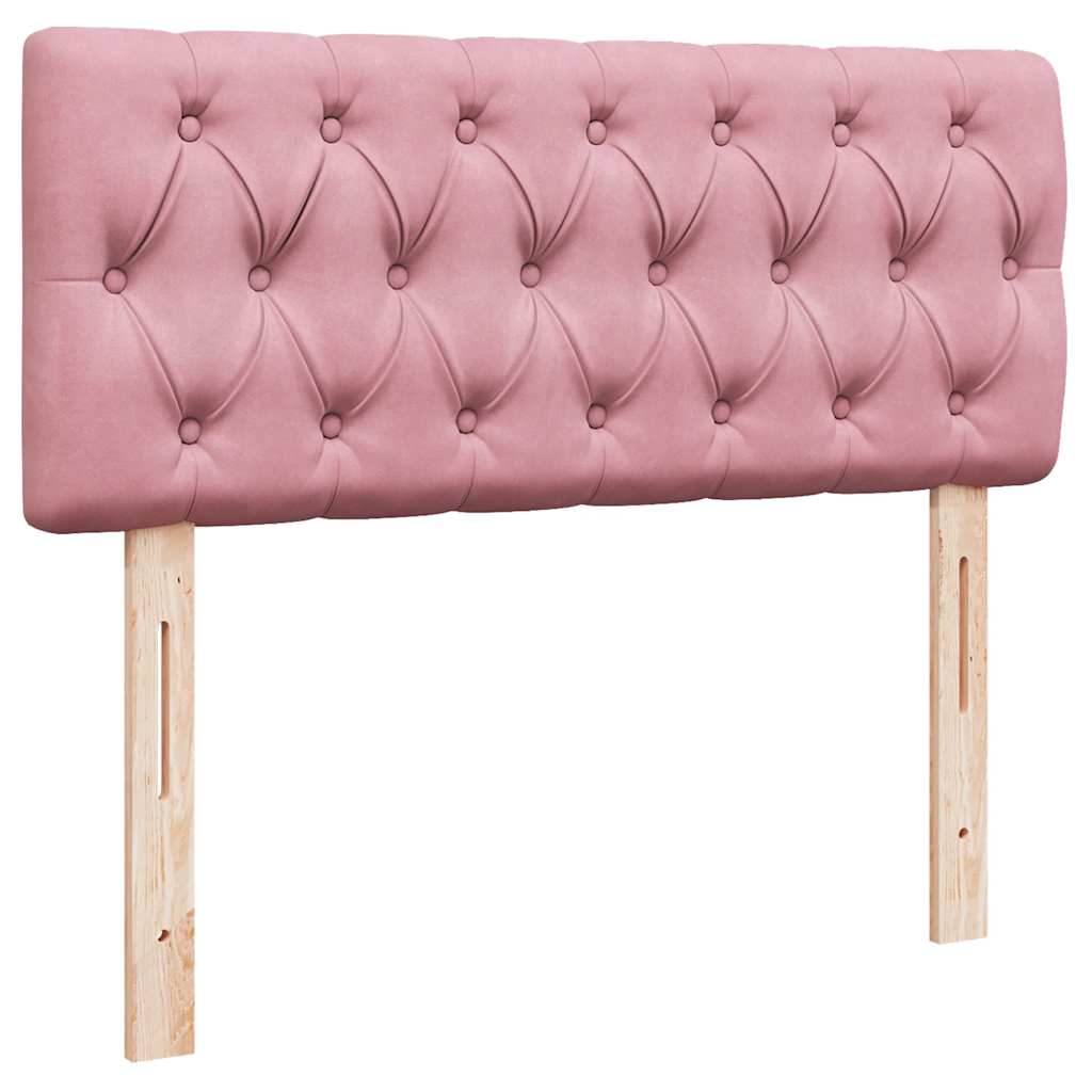 vidaXL Ottomane Bett mit Matratze & LEDs Rosa 120x190 cm Samt