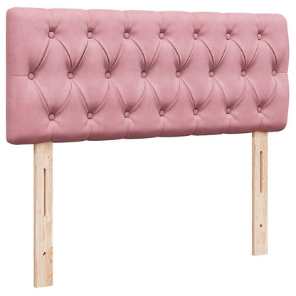 vidaXL Ottomane Bett mit Matratze & LEDs Rosa 120x190 cm Samt