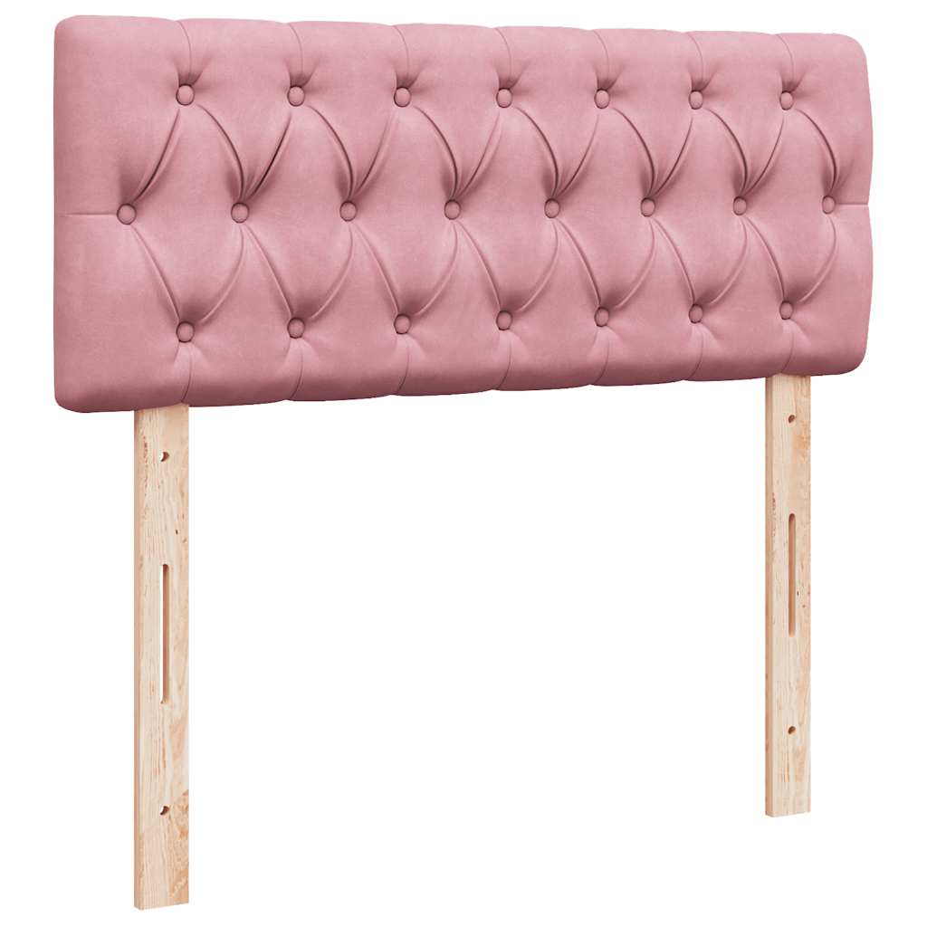 vidaXL Ottoman-Bett mit Matratze & LEDs Rosa 120x200 cm Samt