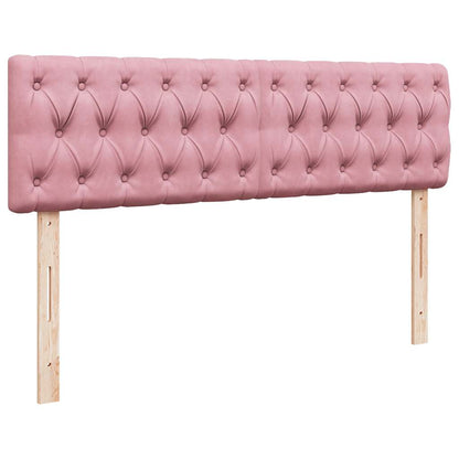 vidaXL Ottoman-Bett mit Matratze & LEDs Rosa 140x190 cm Samt