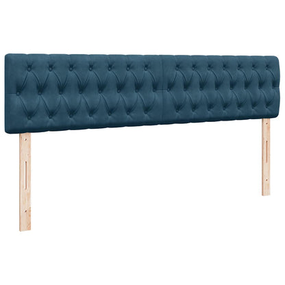 vidaXL Ottoman-Bett mit Matratze & LEDs Dunkelblau 180x200 cm Samt