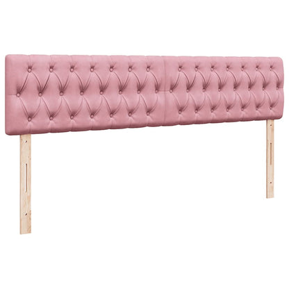 vidaXL Ottomane Bett mit Matratze & LEDs Rosa 180x200 cm Samt